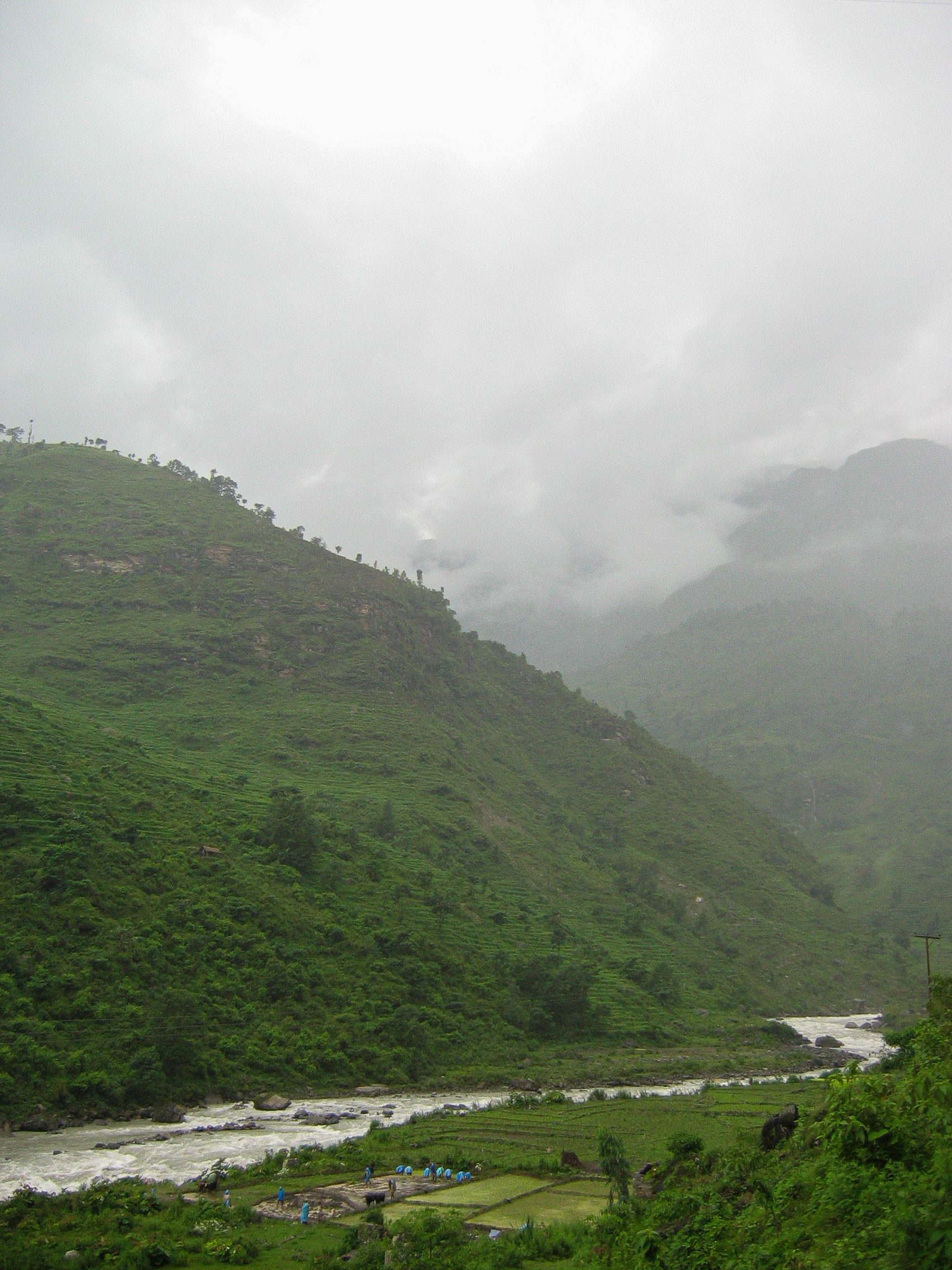 The approach to Kodari, Nepal - the Koshi River 