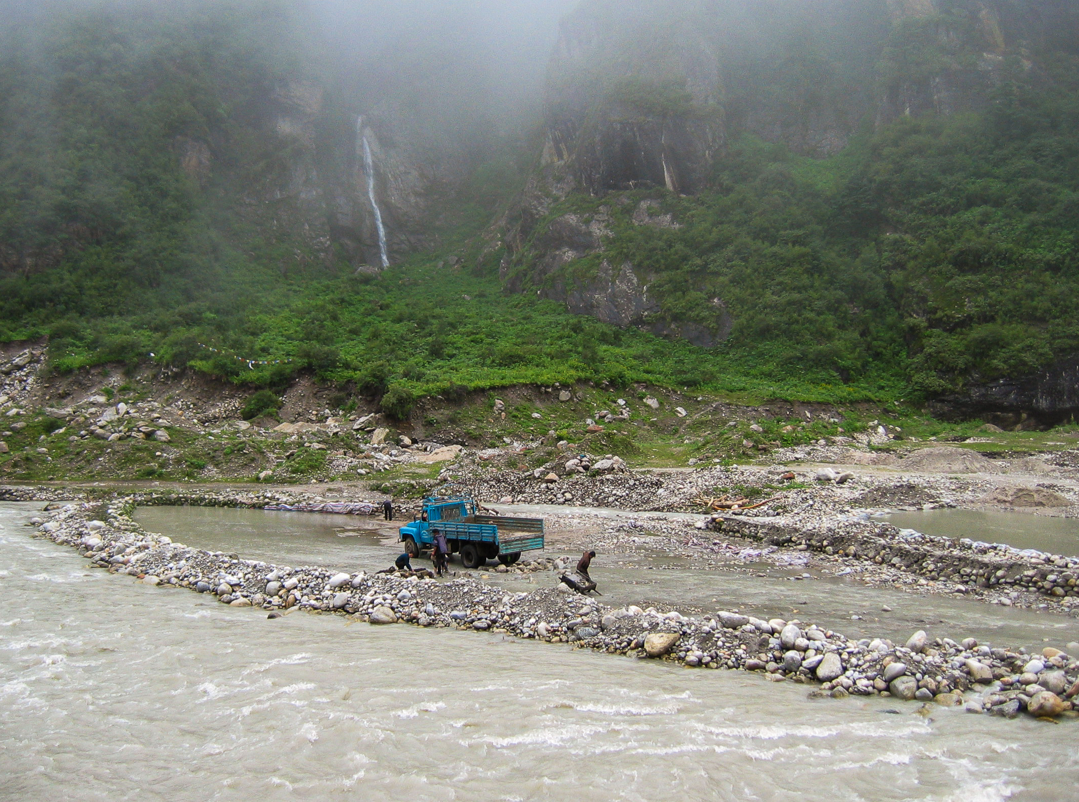 Hard labour in Tibet - close to the border with Nepal.