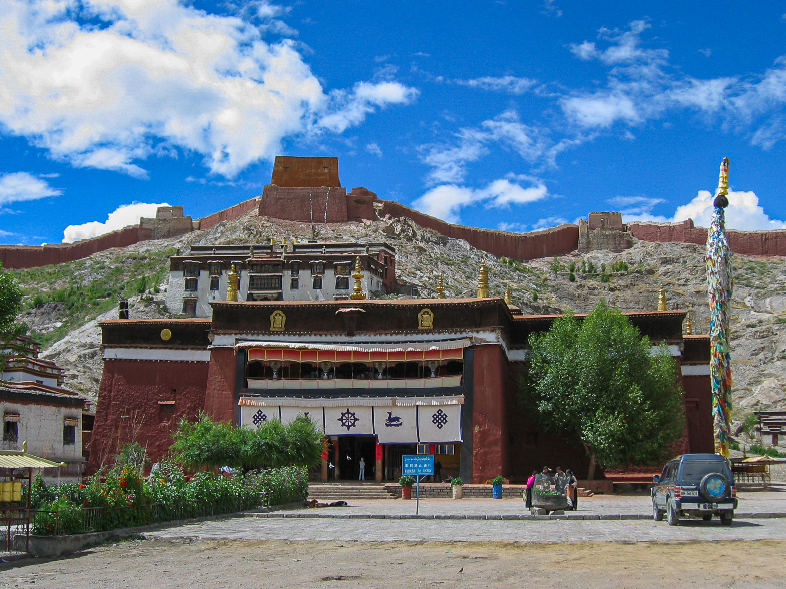 The assembly hall, Palcho Monastery, Gyantse. Tibet.