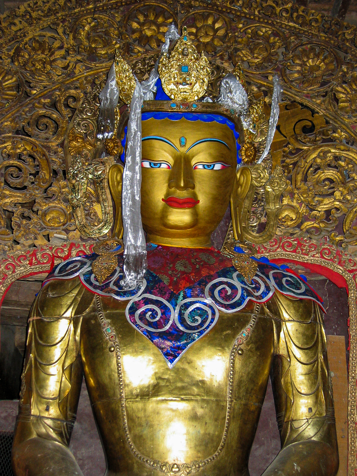 Buddha statue, Palcho Monastery. Gyantse, Tibet. 