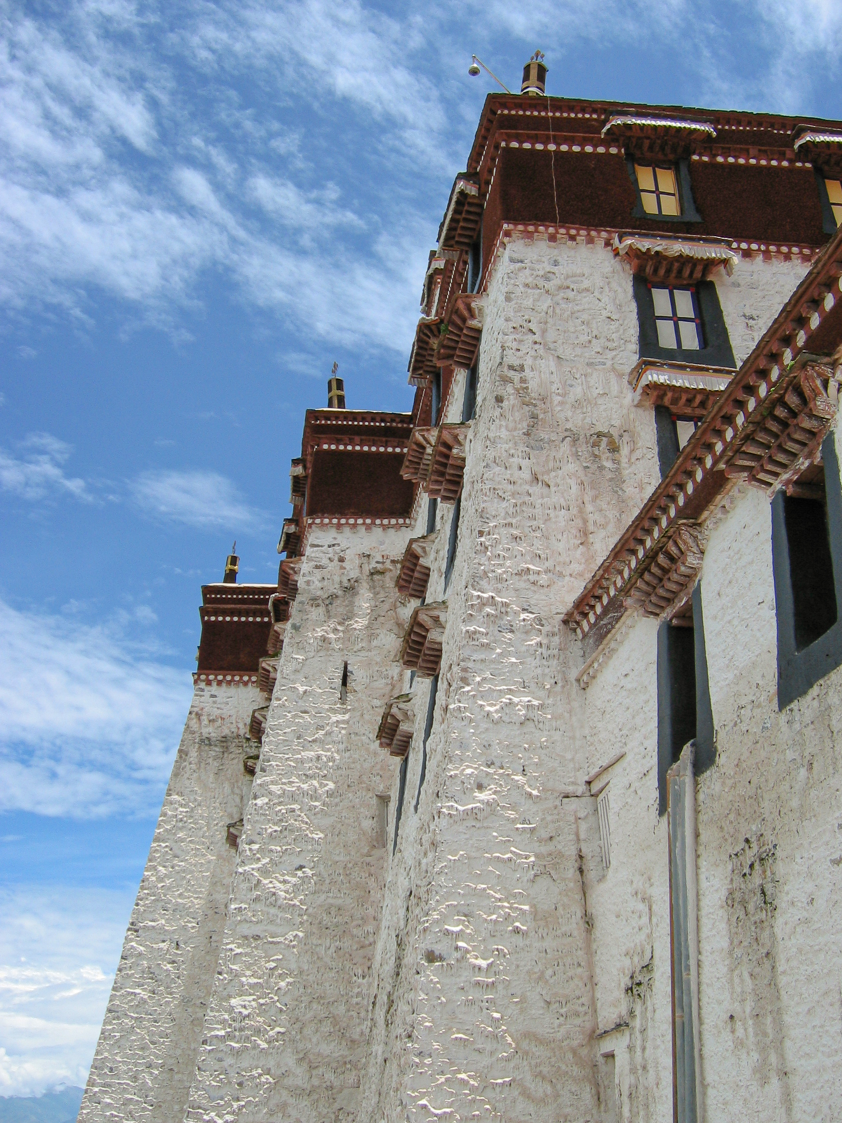 The Potala Palace, Lhasa. Tibet. Looking up from the side.