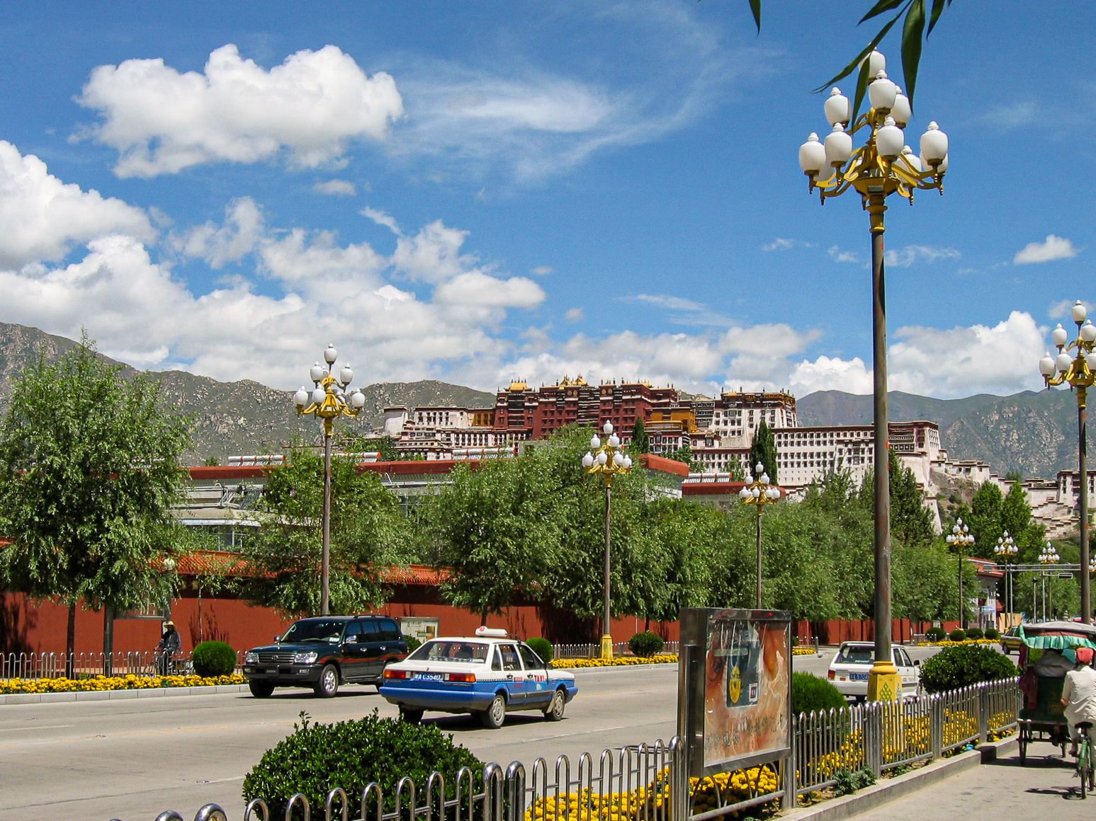 The Potala Palace is visible from many parts of Lhasa