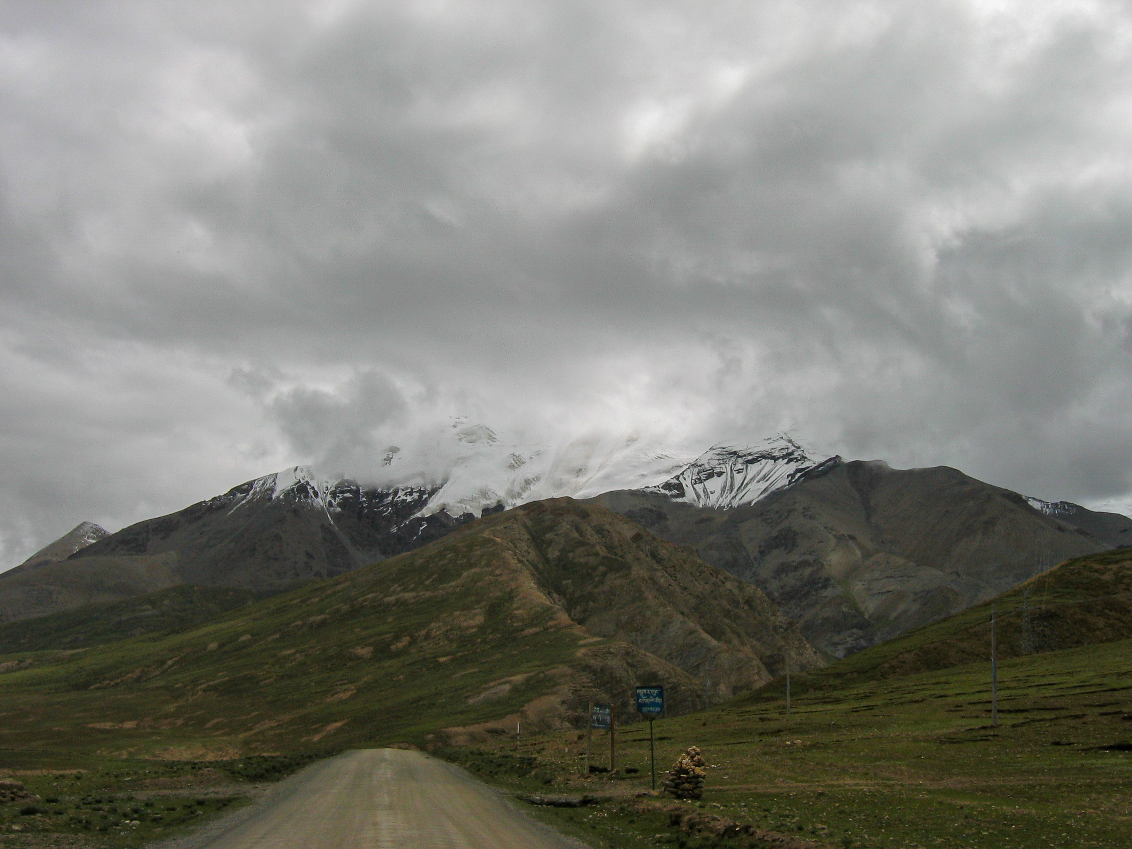 Approaching Karola Glacier and Pass between Gyantse and Lhasa, Tibet.