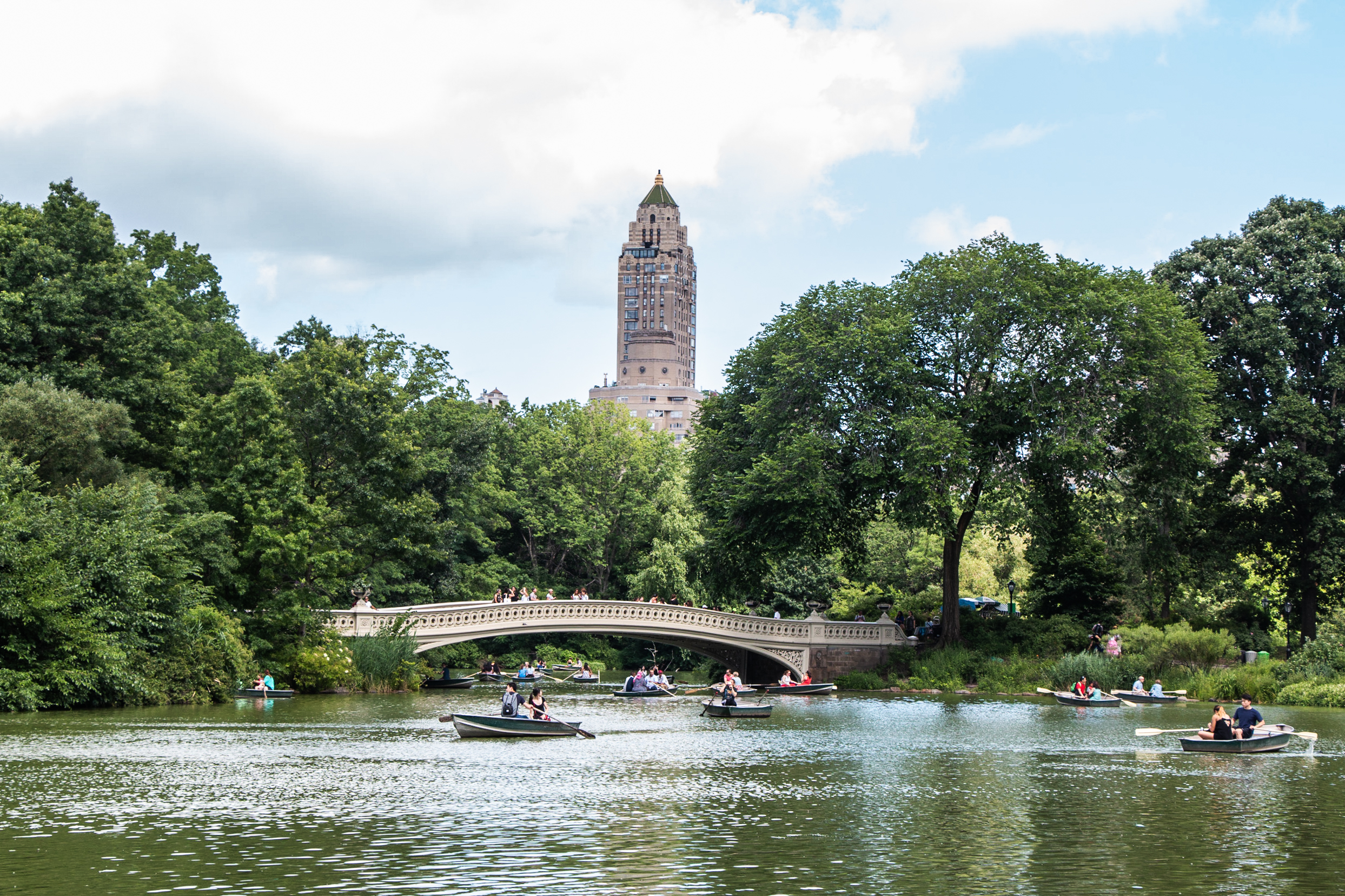 Peace on the lake in Central Park 