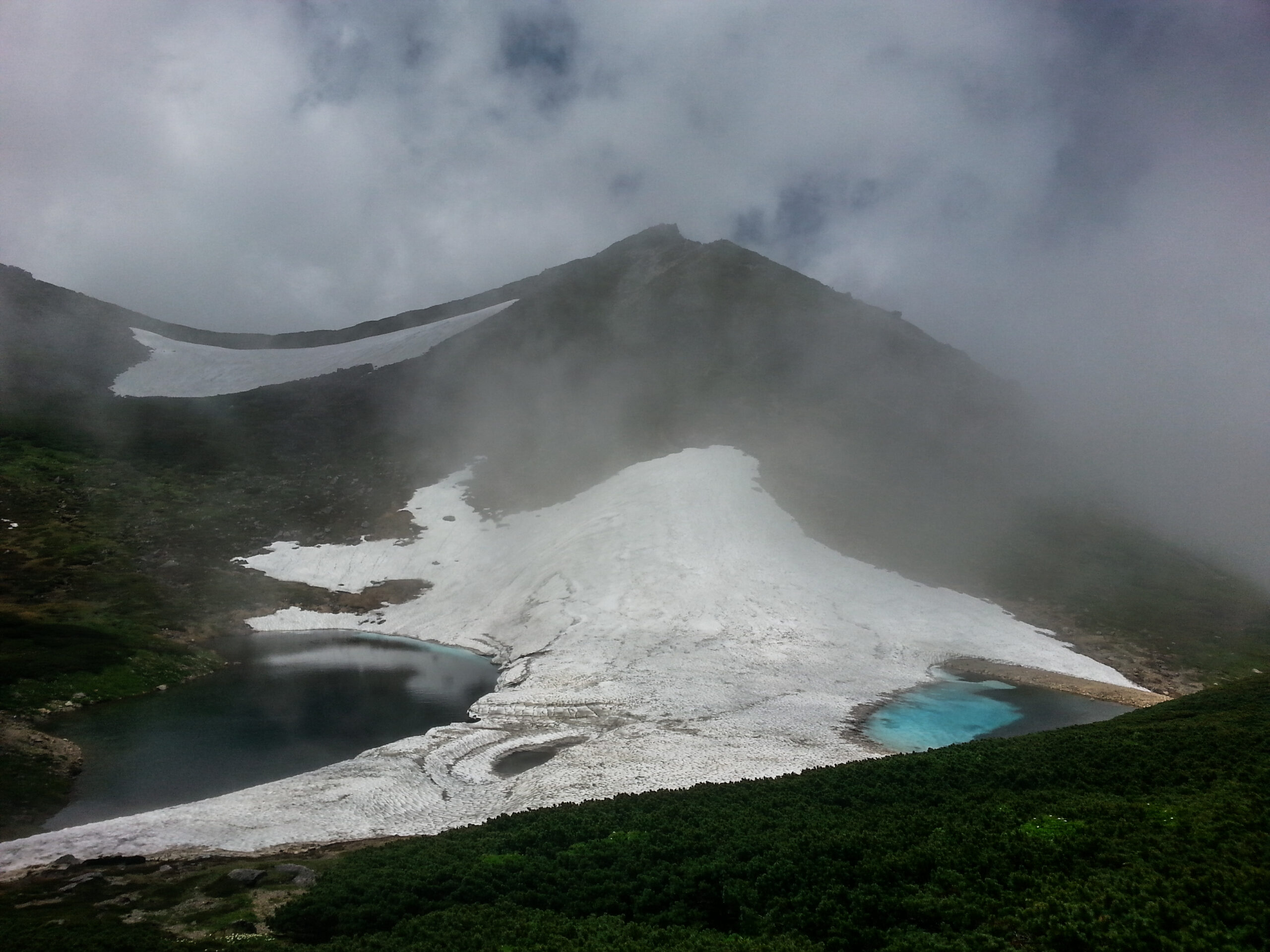 Mount Norikura - summer snow