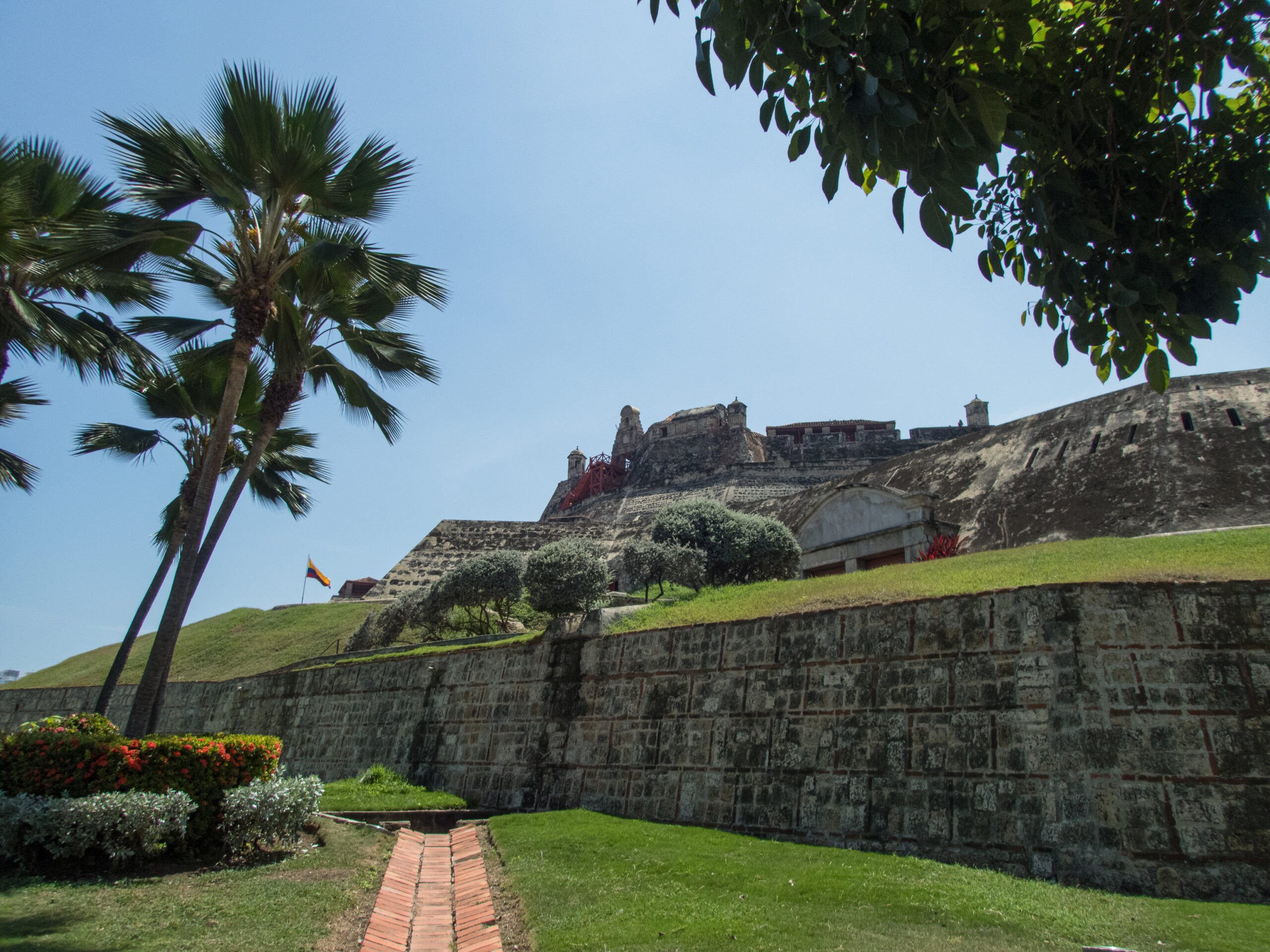 Colombia - Cartagena - Looking up at Castillo de San Felipe