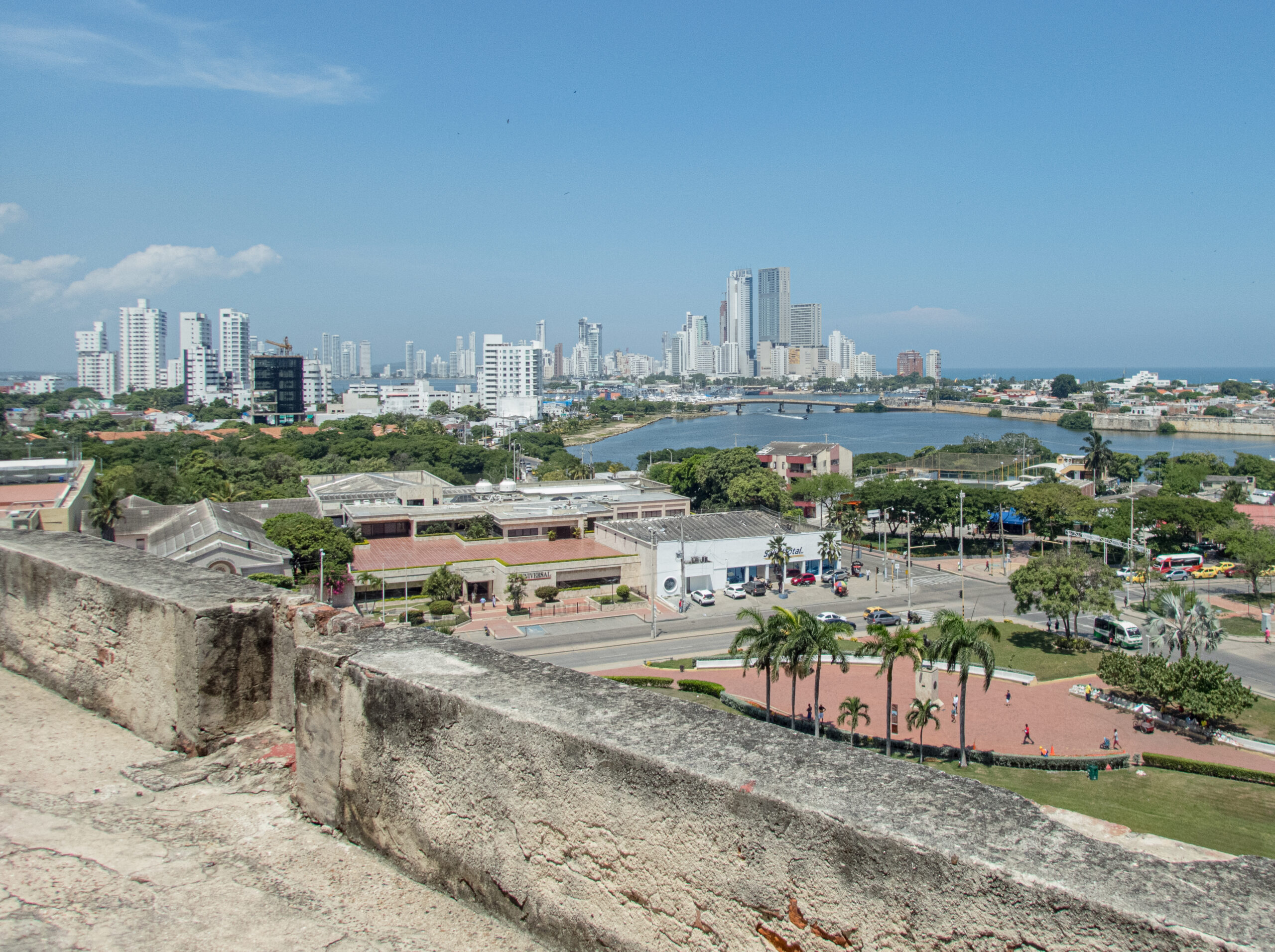 Colombia - Cartagena - views over the shining skyscrapers of Bocagrande