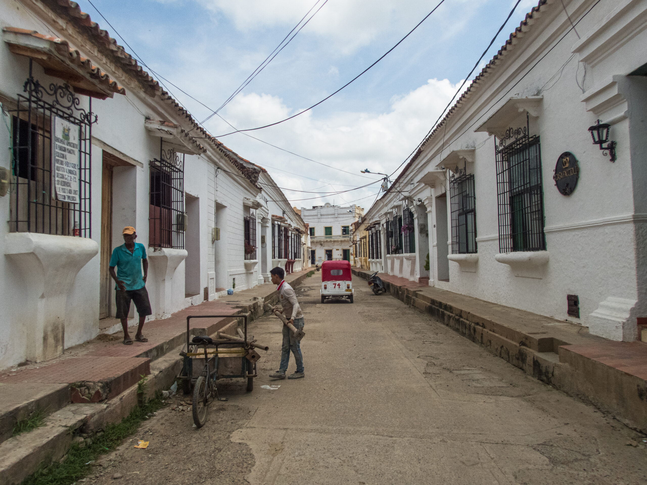 Mompox, Colombia - traditional housing down one of the backstreets