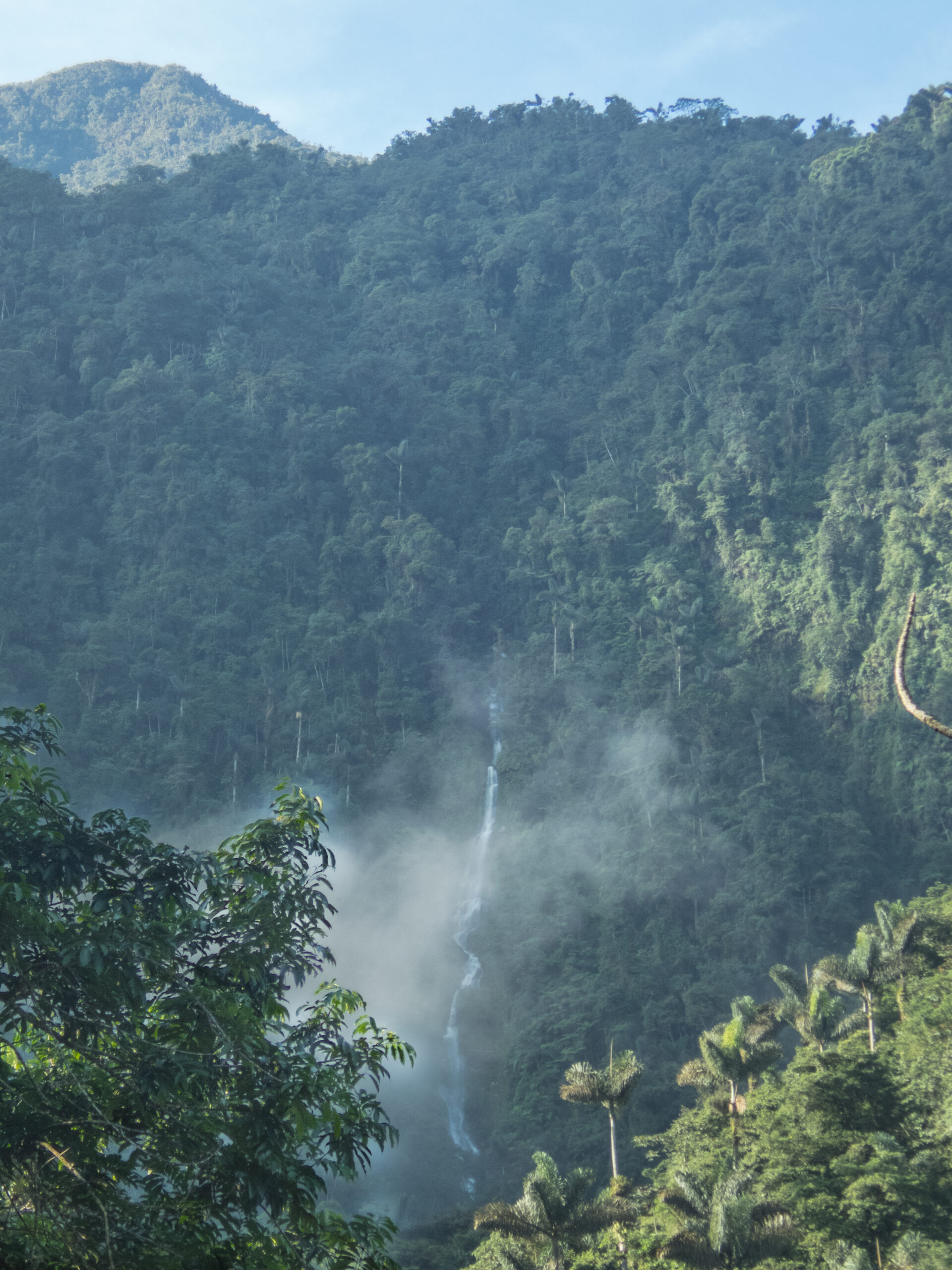 The Lost City - view of a distant waterfall