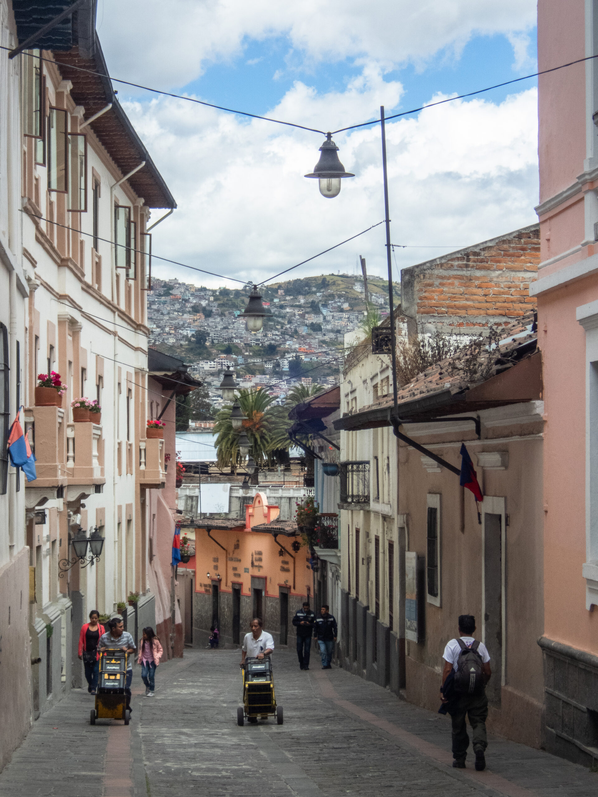 Quito - the cobbled streets of Calle de La Ronda