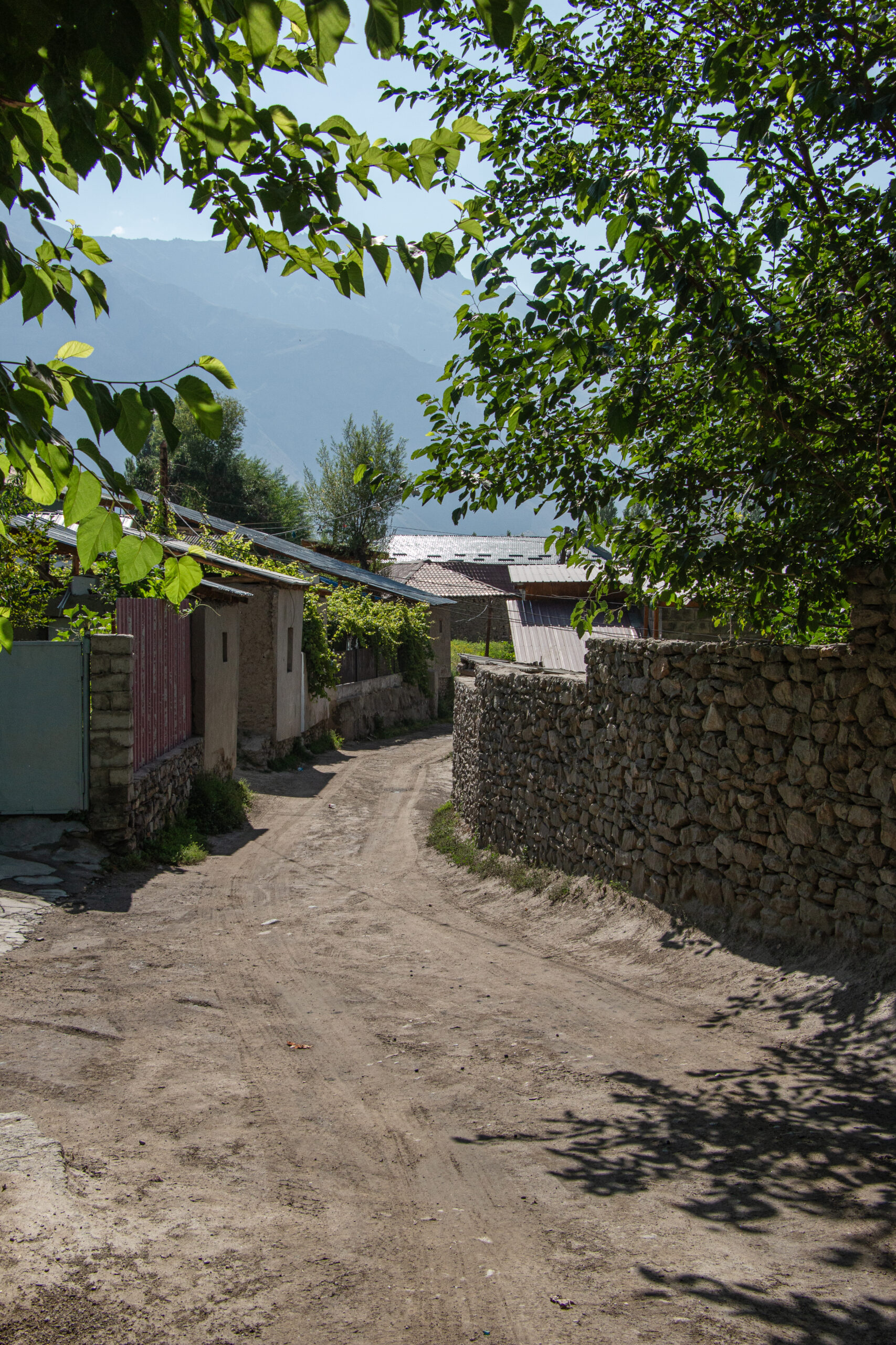 Khorog, Tajikistan - quiet street on the outskirts of the city