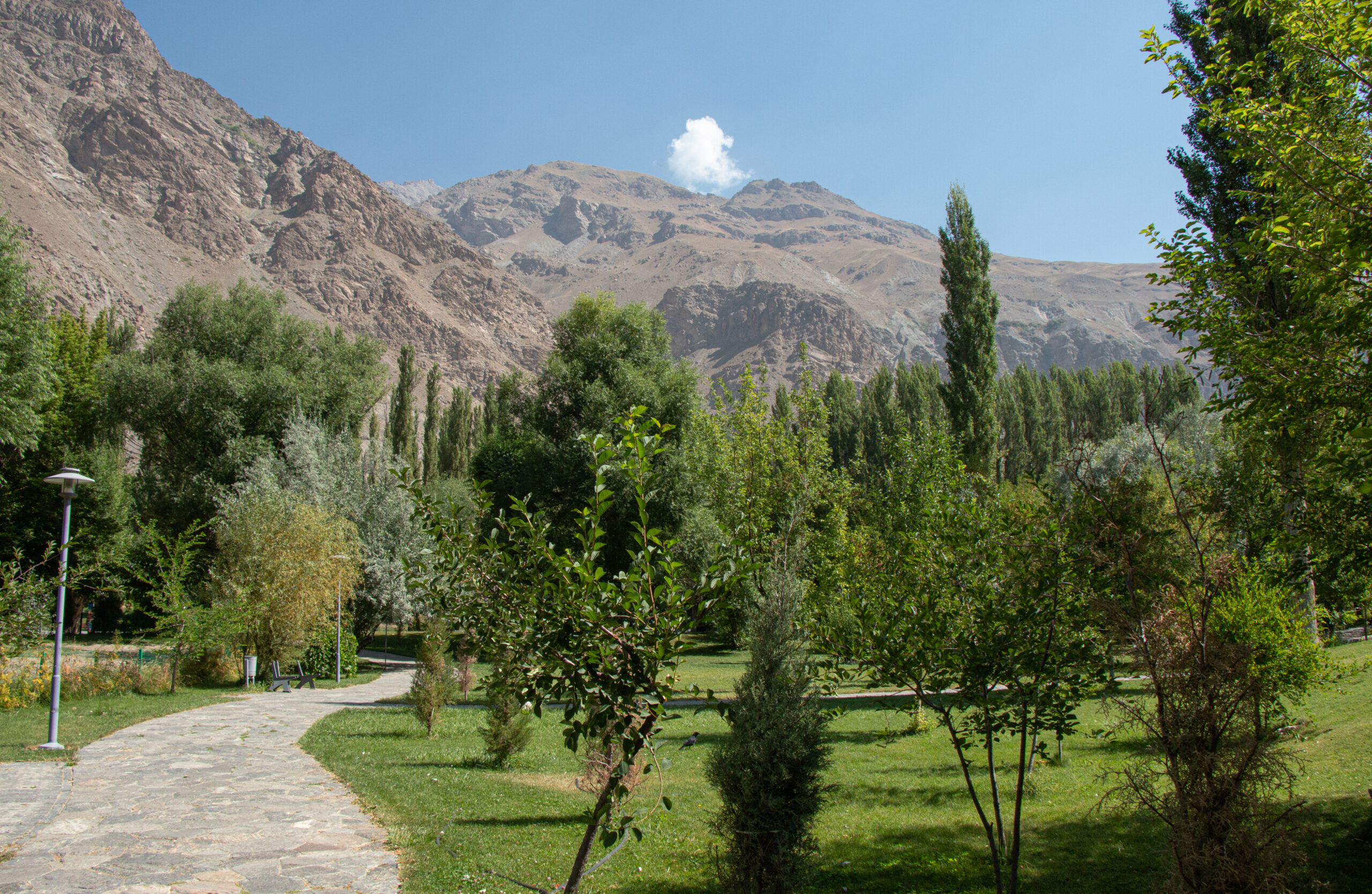 Khorog City Park. Tajikistan.