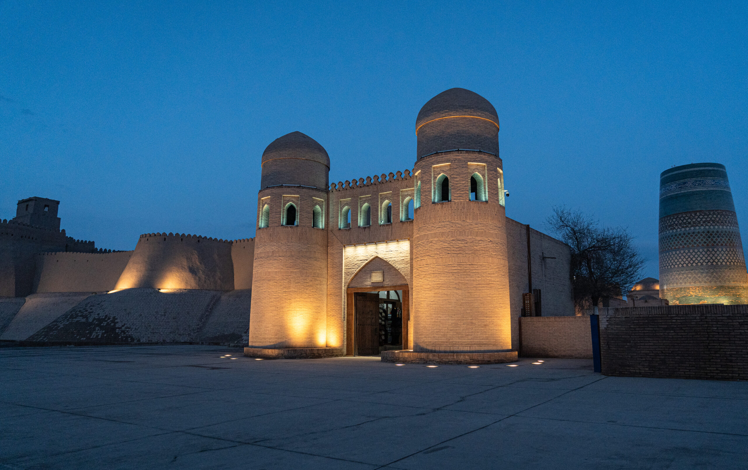 Khiva - looking outside toward the West Gate entrance of the Itchen Qala