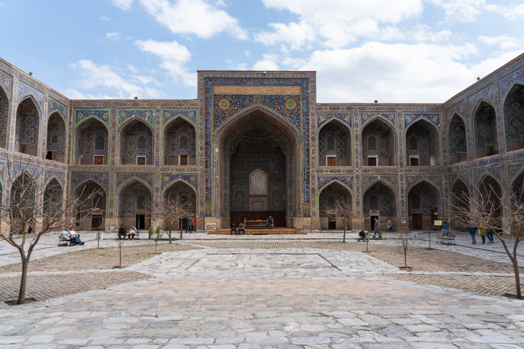 Samarkand - the Sher Dor (Lion) Madrasah courtyard