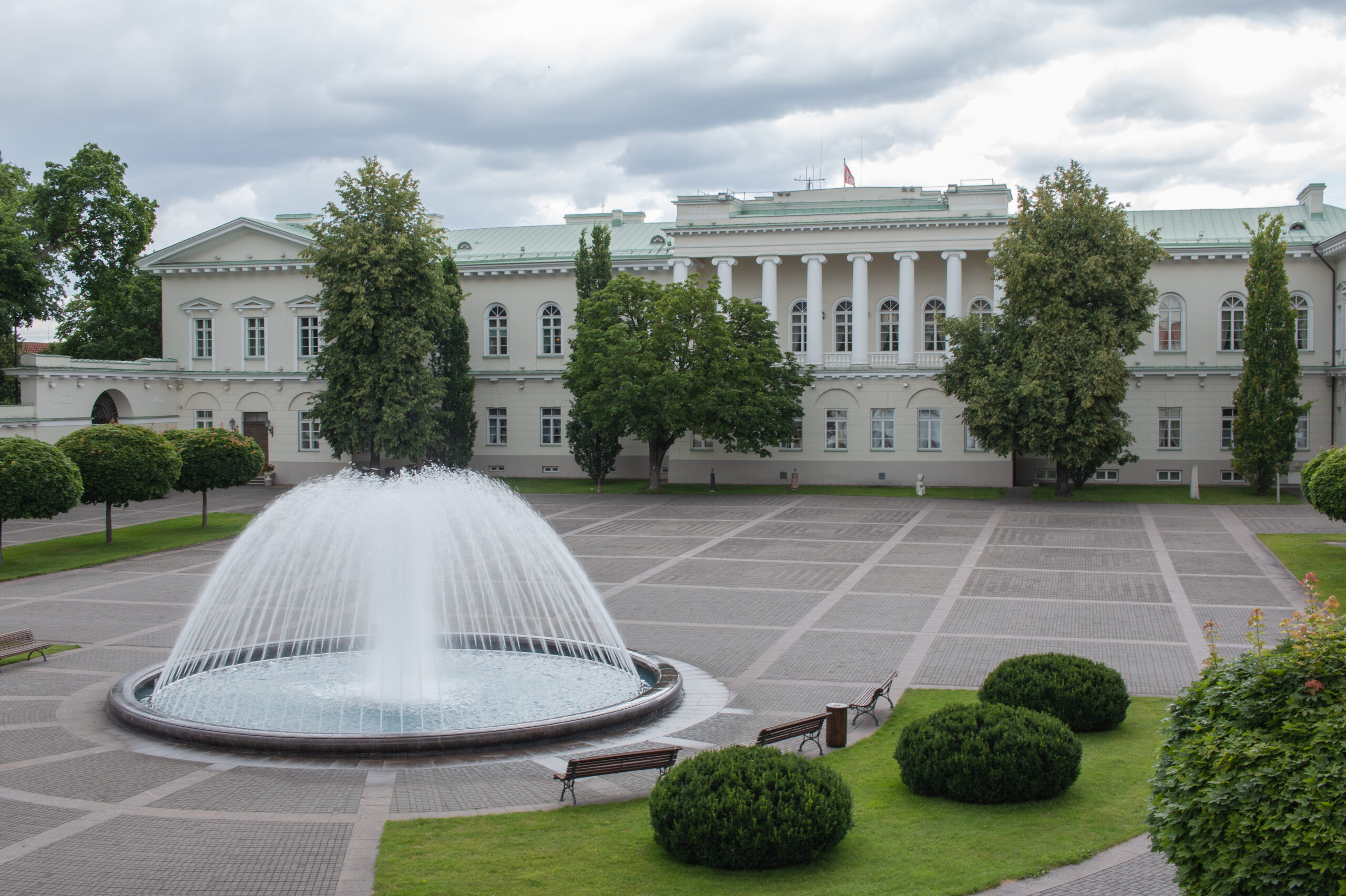 Lithuania - Vilnius - The courtyard gardens of the Presidential Palace