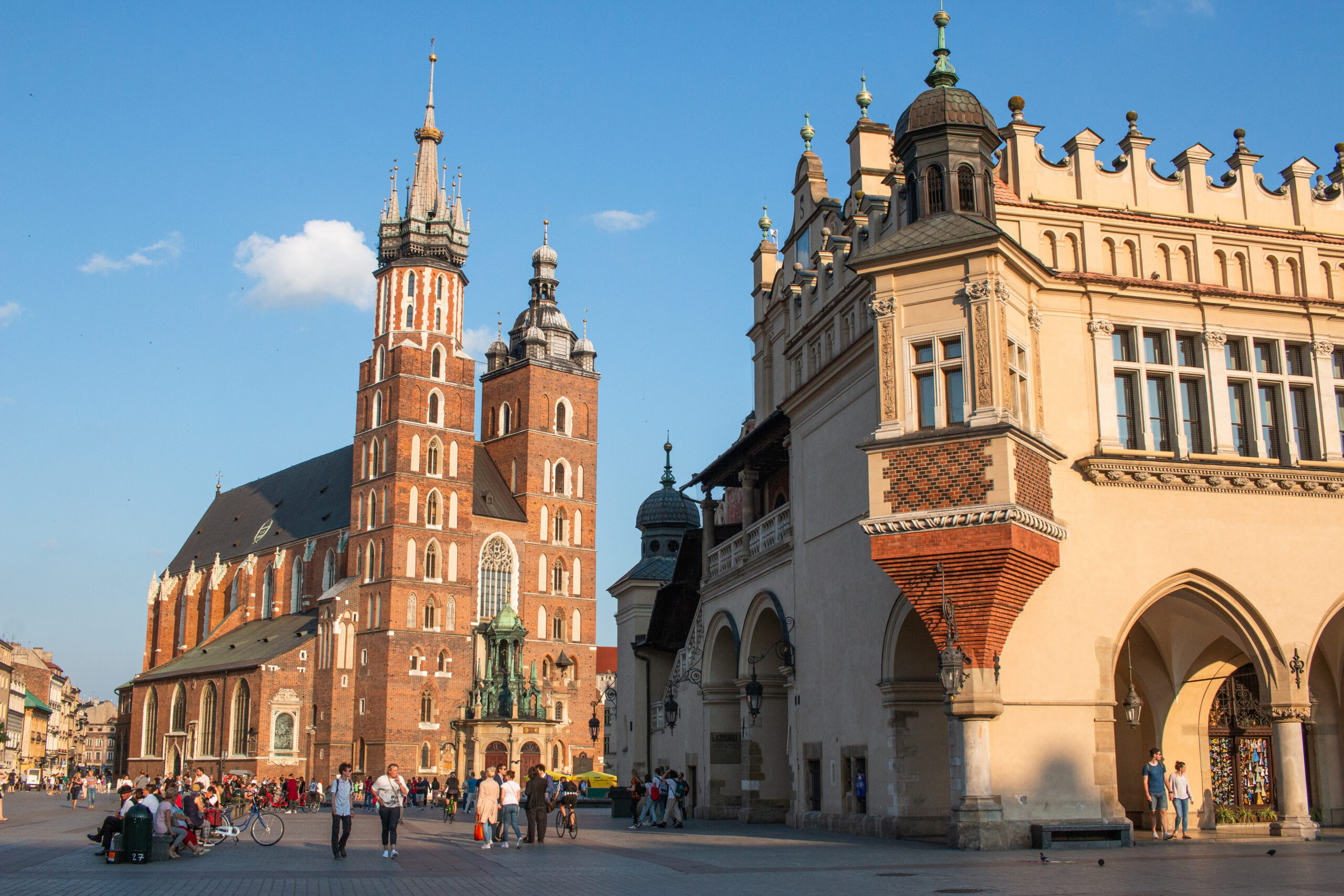 Poland - Krakov - St Mary's Basilica in Rynek Glowny main square