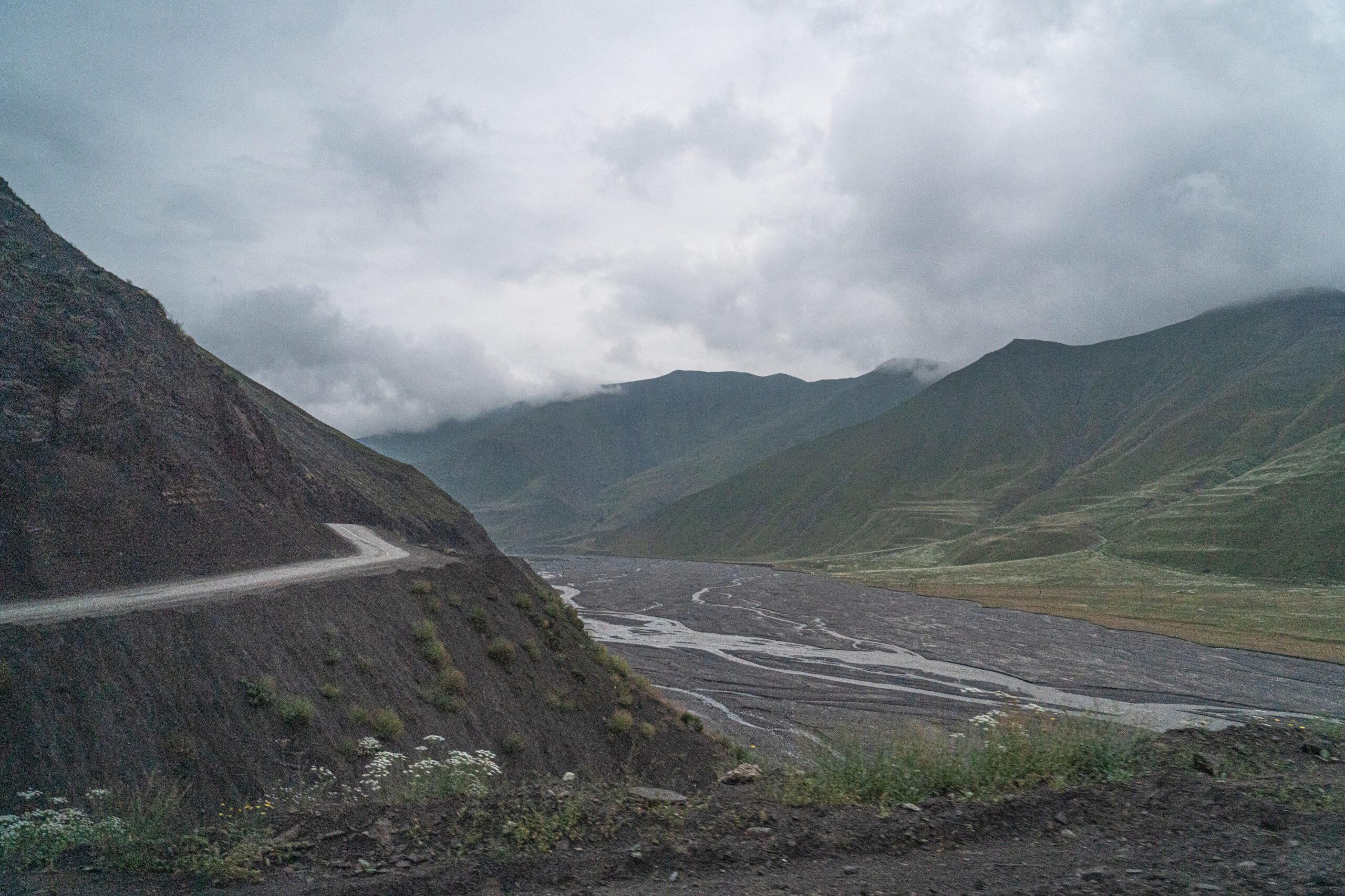 Azerbaijan - a wide valley of The Greater Caucasus