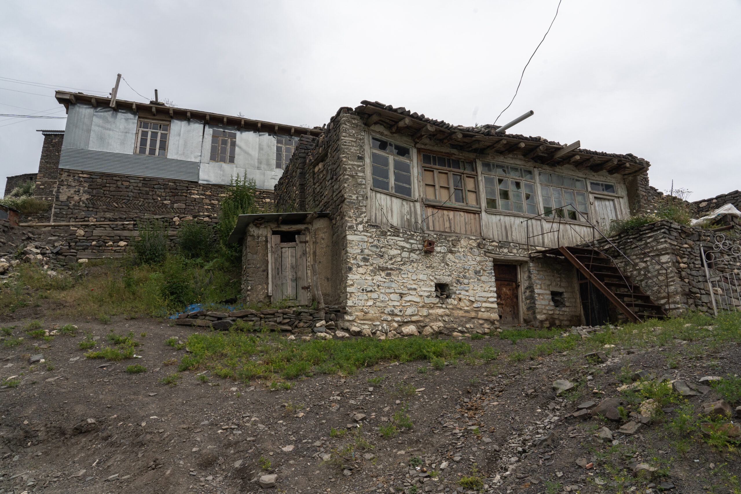 Azerbaijan - Xinaliq - old village houses in the country's highest village