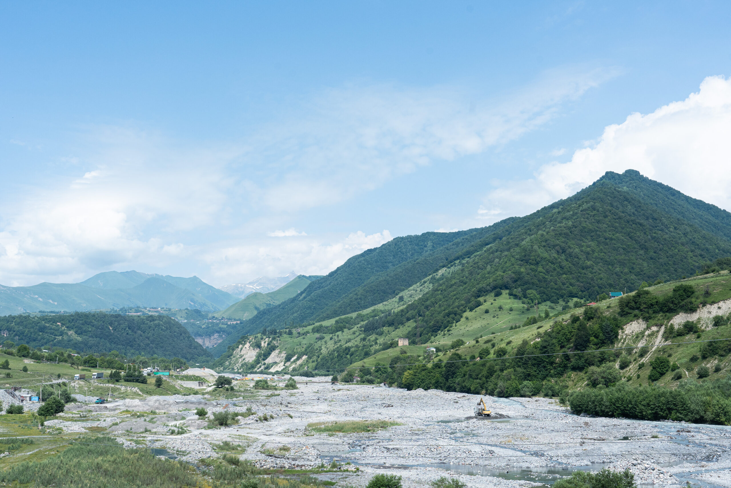 Georgia - approaching the Greater Caucasus Mountains