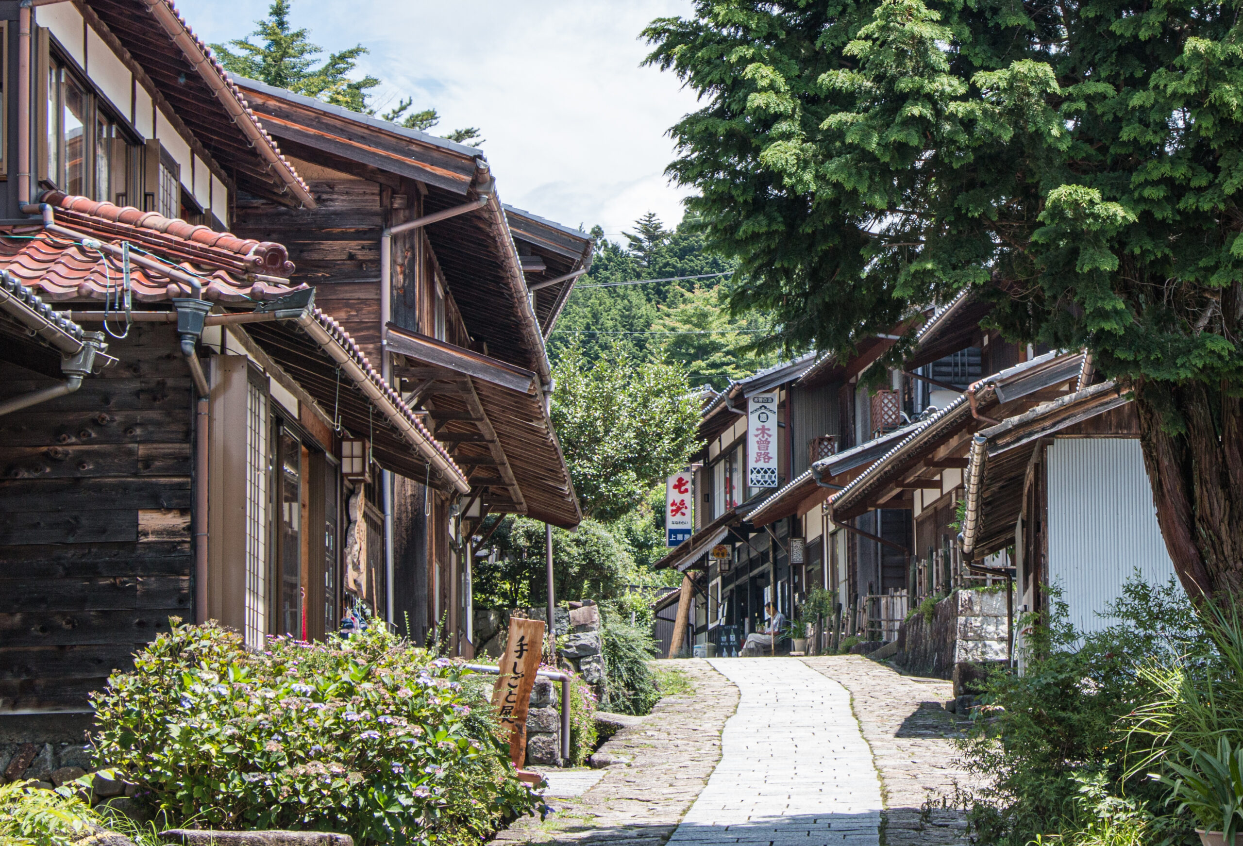 Japan - The Nakasendo Trail - entering Magome.