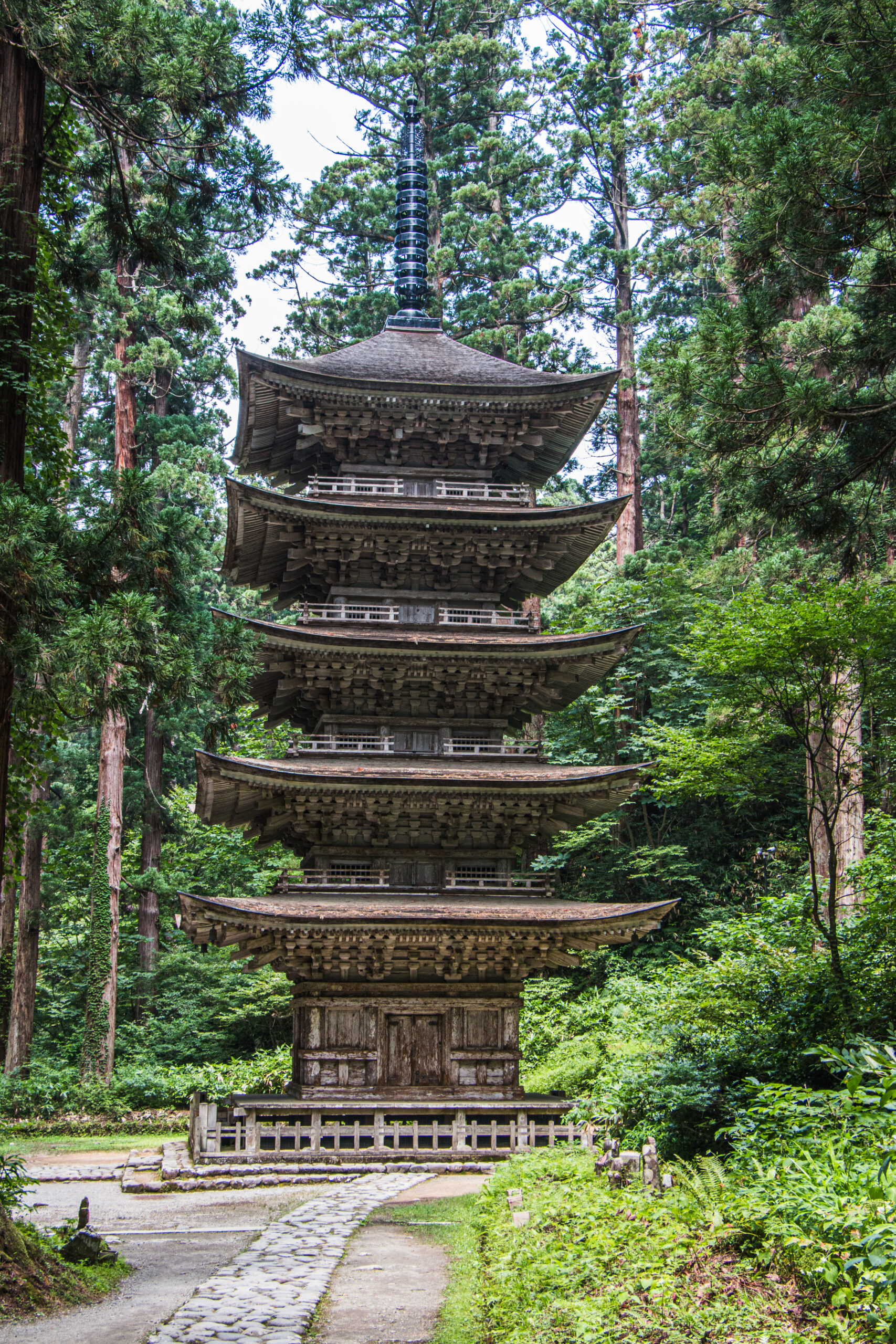 Japan - The five-story pagoda of Mount Haguro