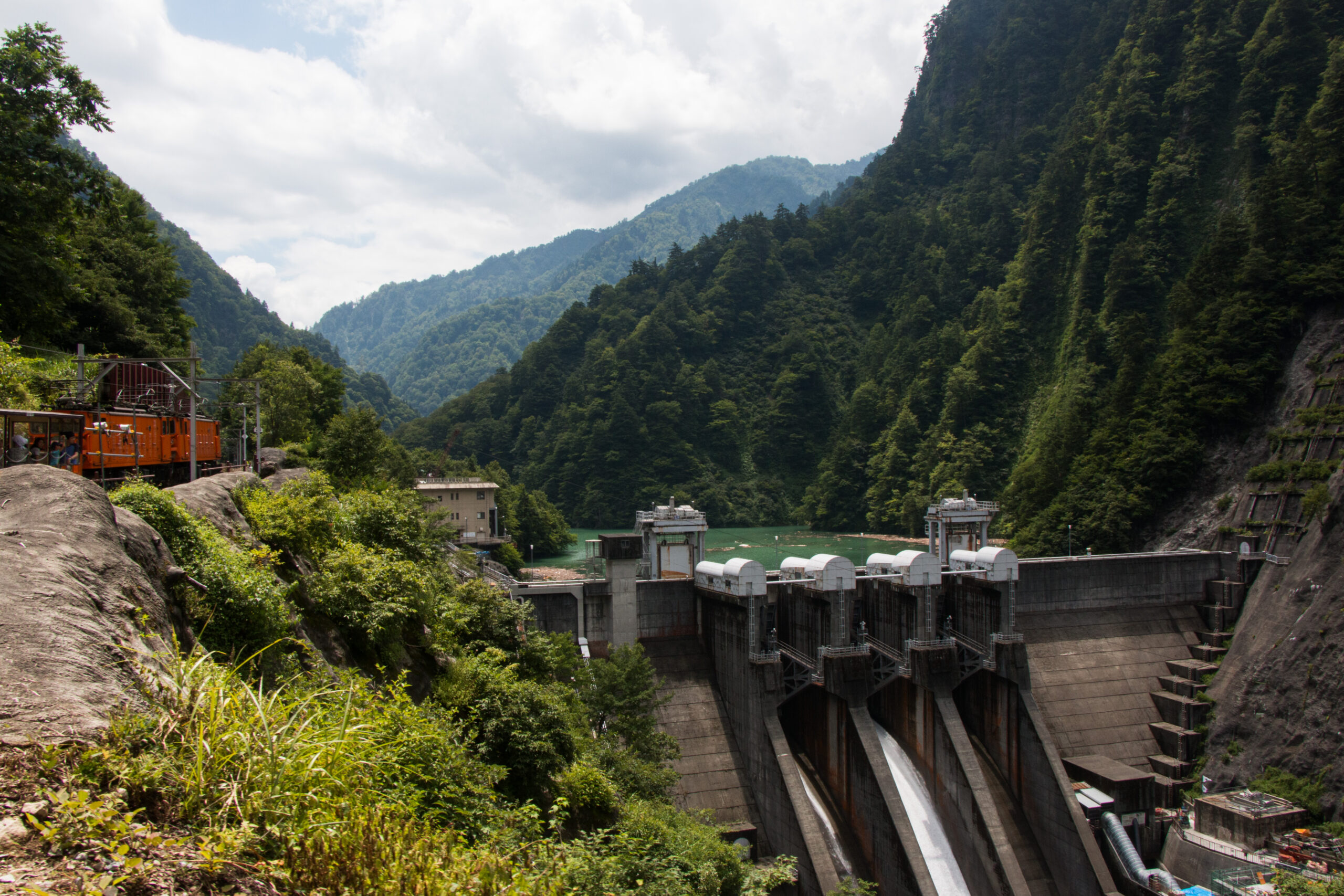 Japan - Kurobe Dam from the train