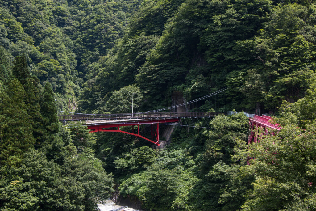 Japan - Railway bridge over the Kurobe Gorge