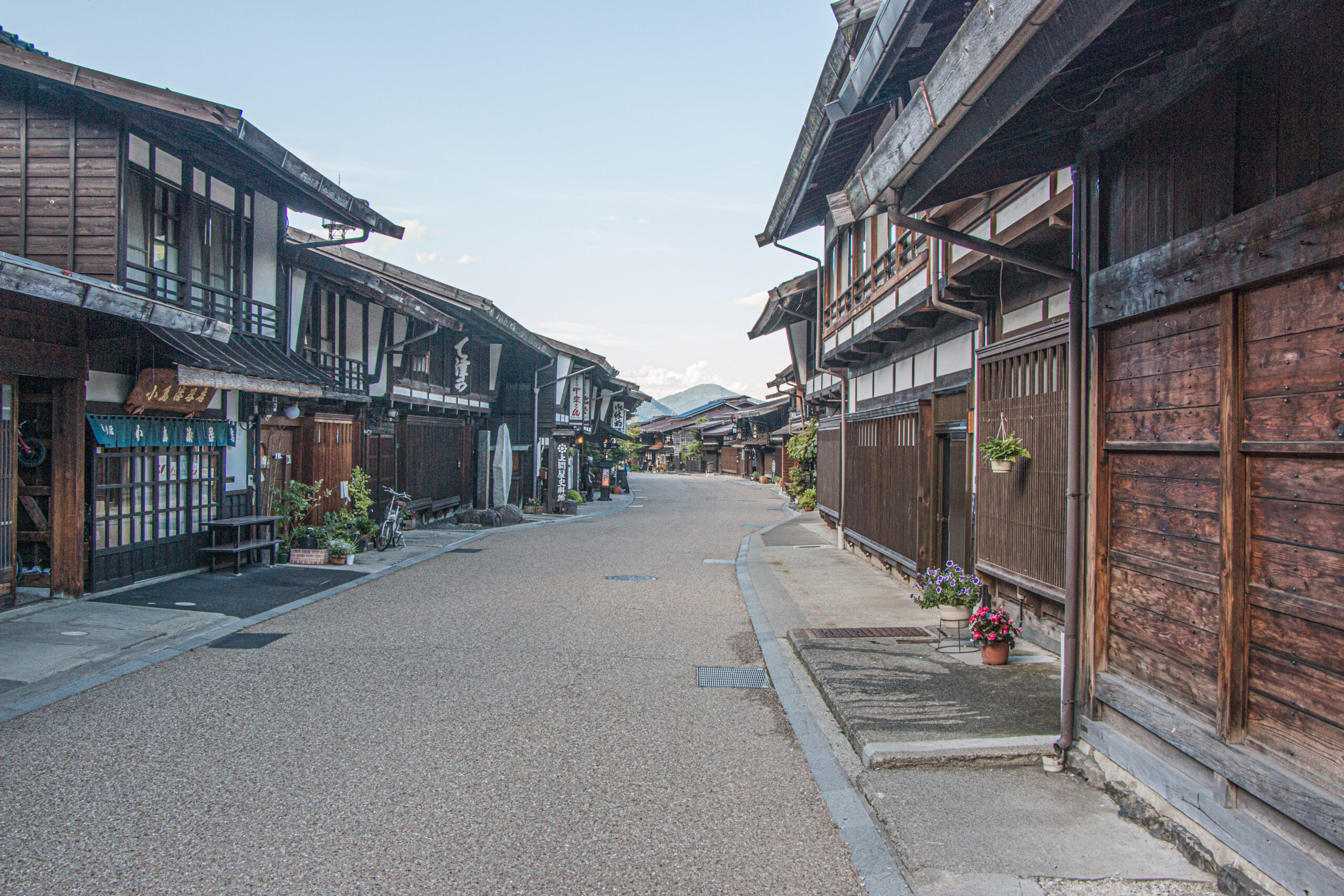 Japan - Narai - evening tranquility once the day-trippers have gone.