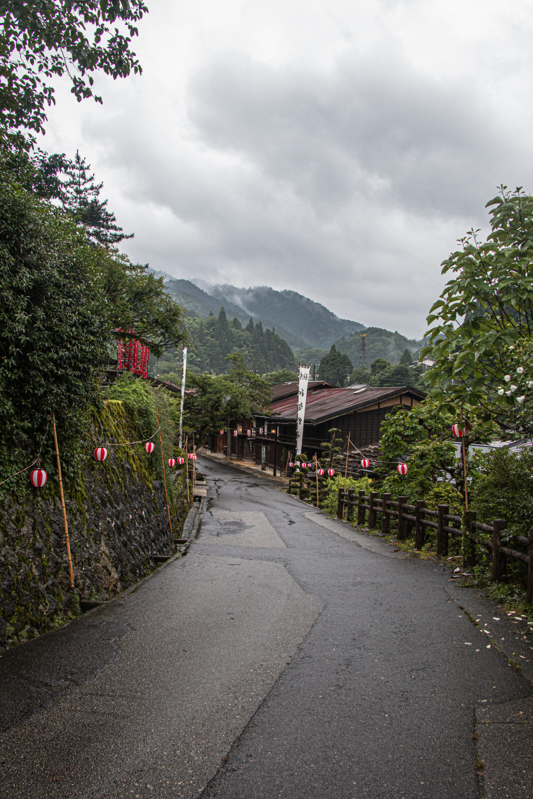 Japan Tsumago - preparation for the Wachino Festival