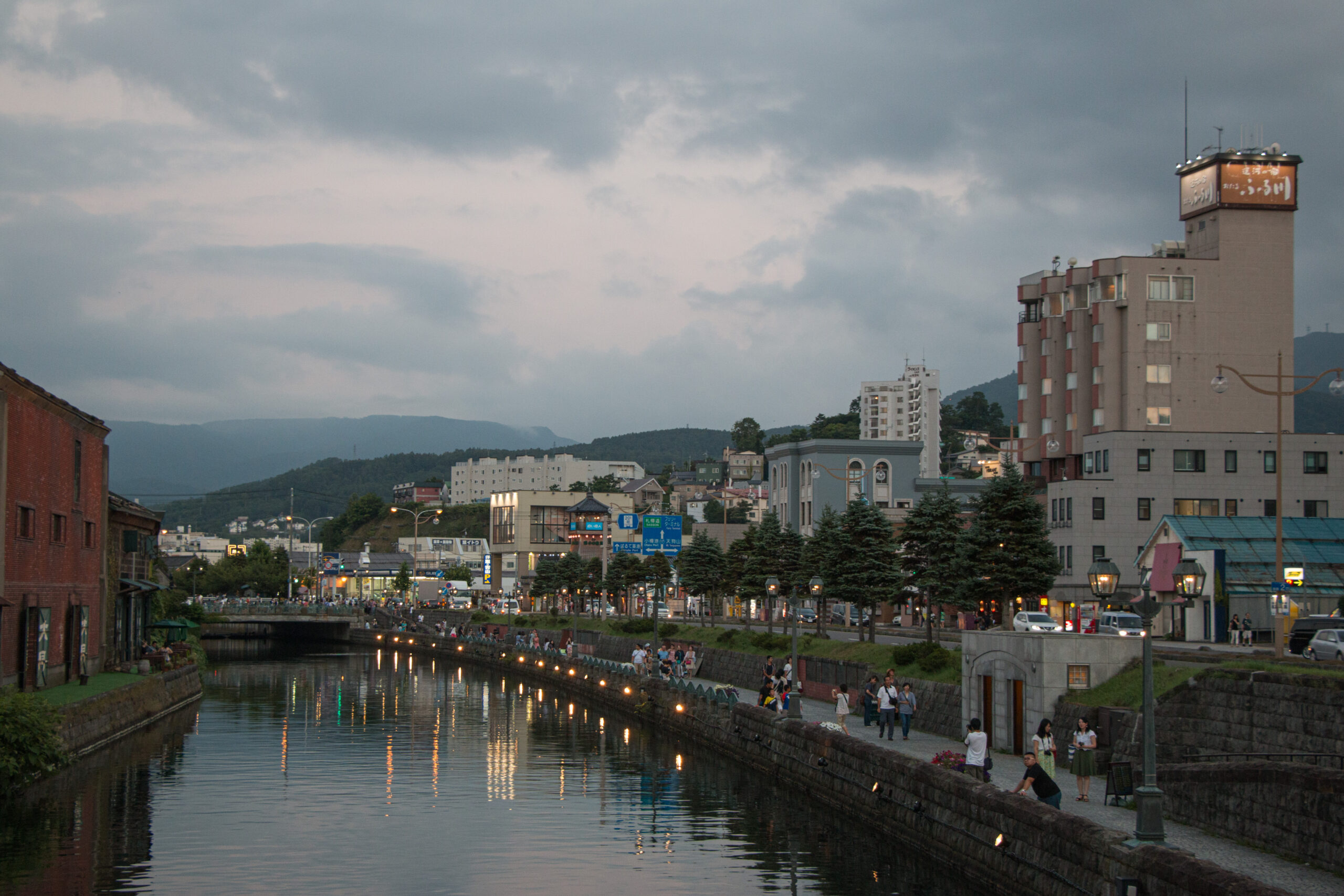 Otaru main canal at nightfall