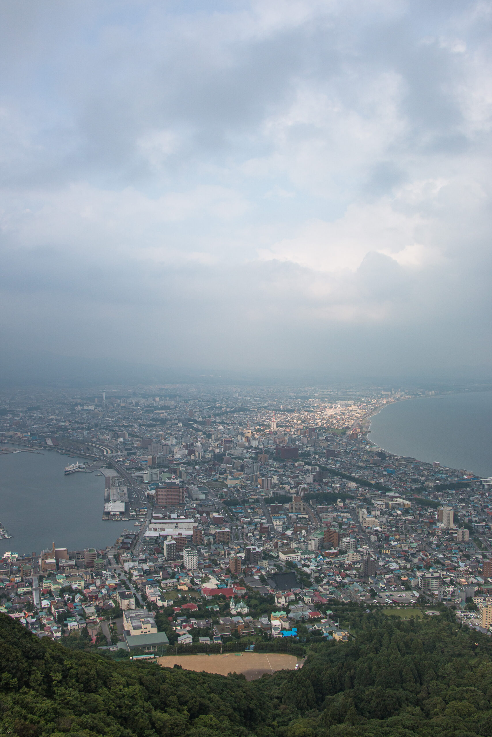 Japan - view from Mt Hakodate across the city