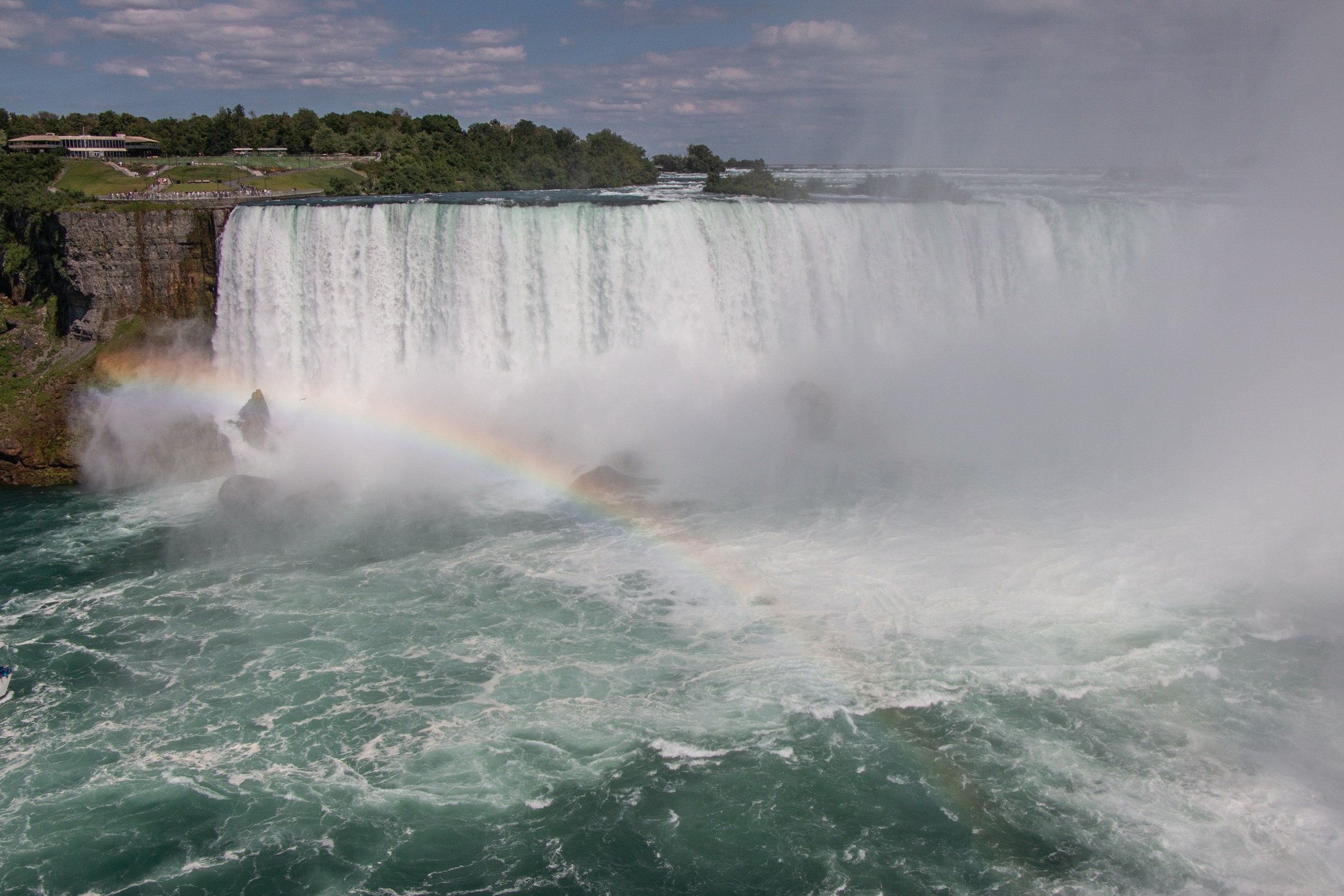 A rainbow over Niagara Falls