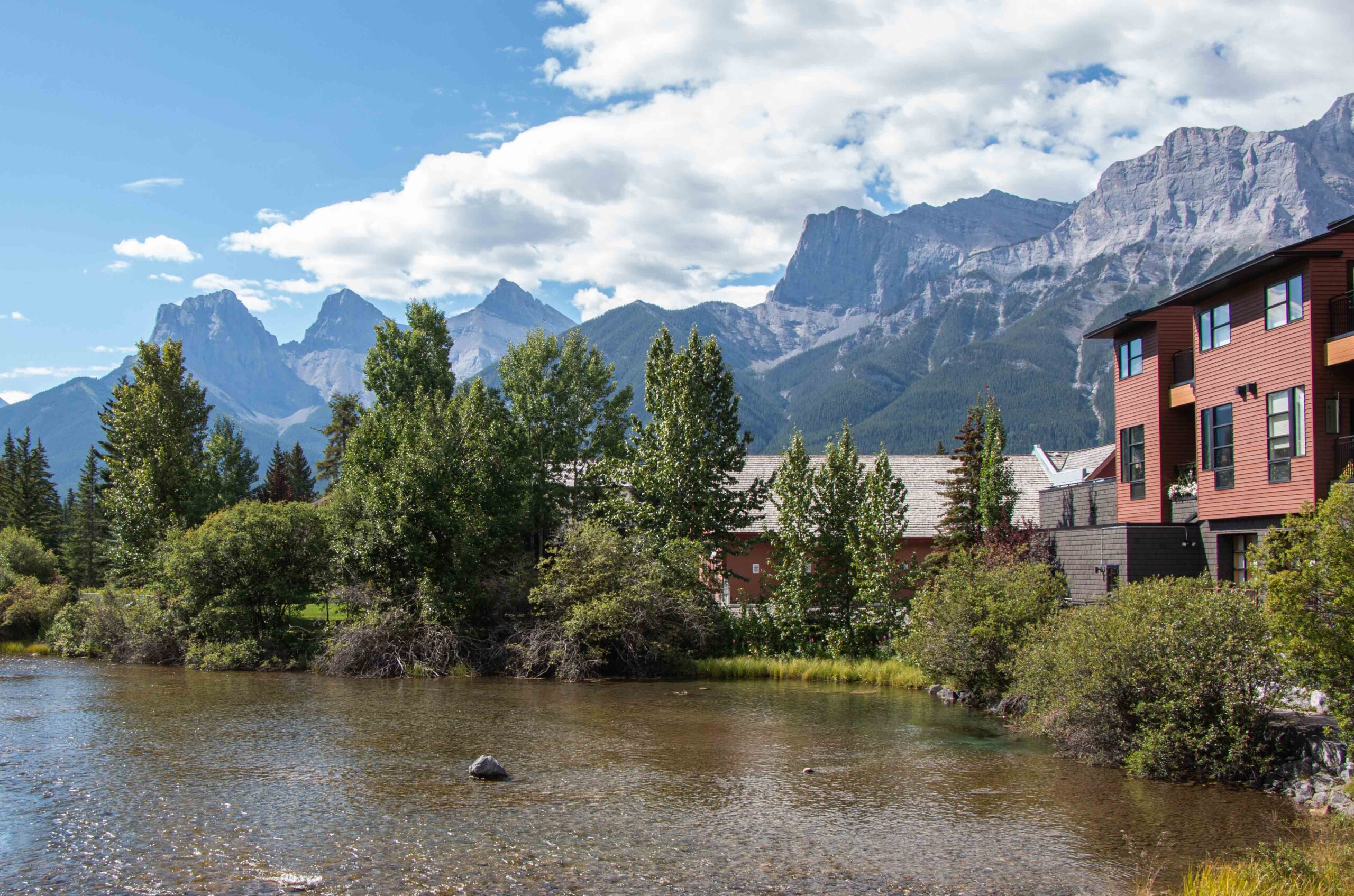 Banff with its impressive mountain backdrop