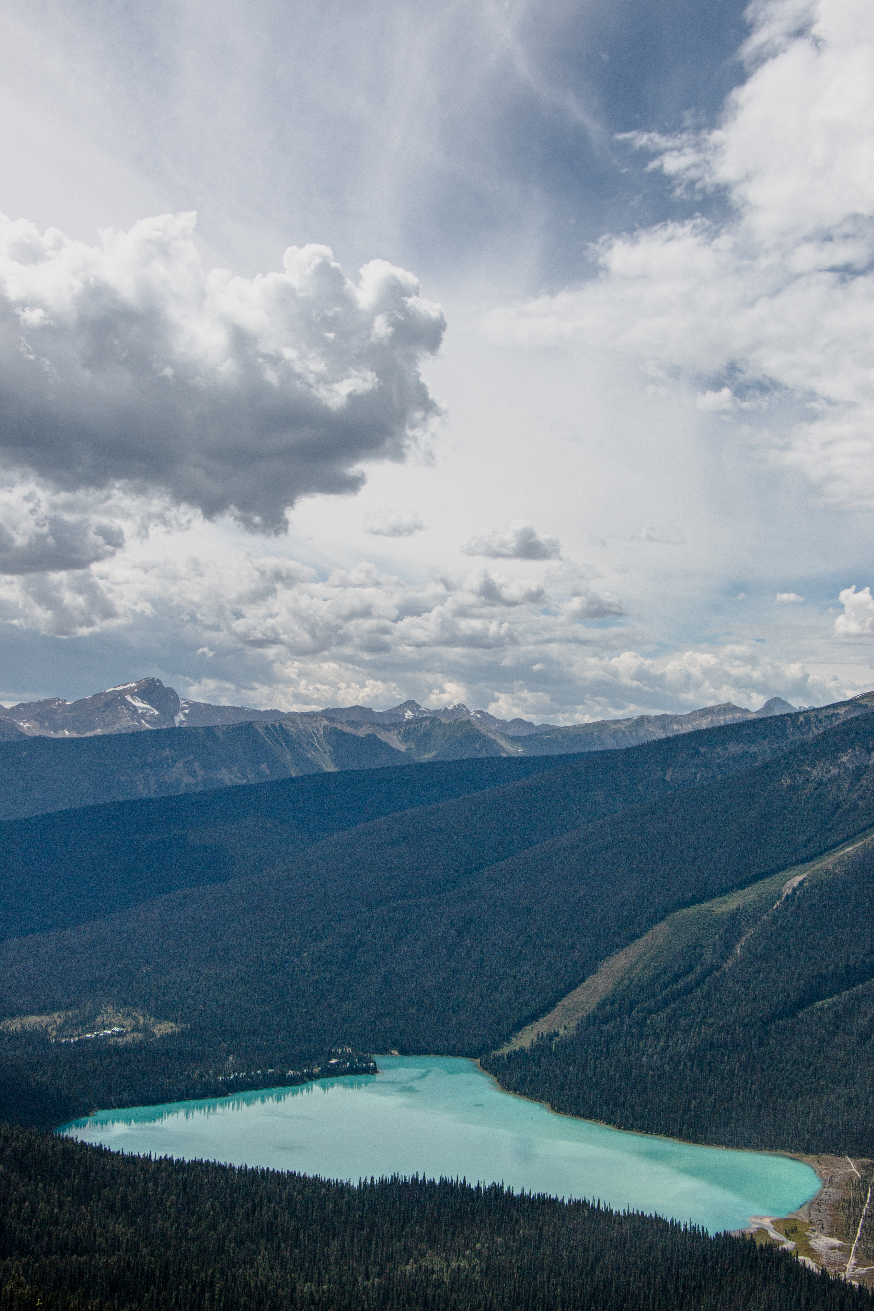 Full view of Emerald Lake from Burgess Pass