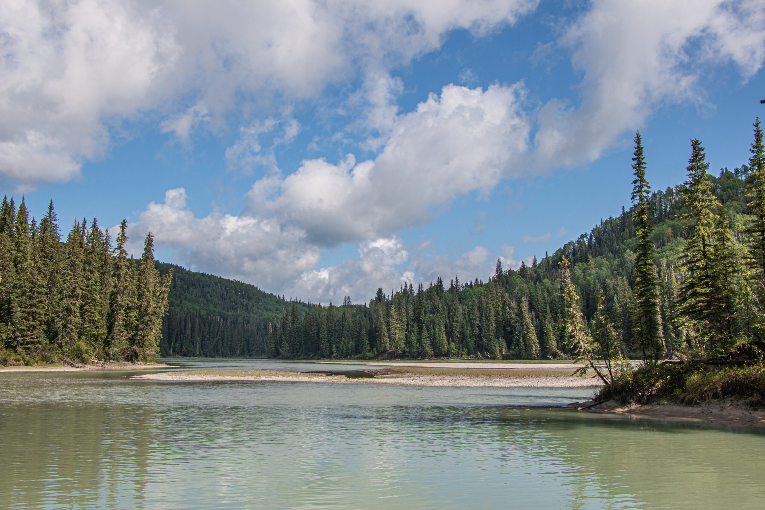 Athabasca River - in the wilderness - a camp site
