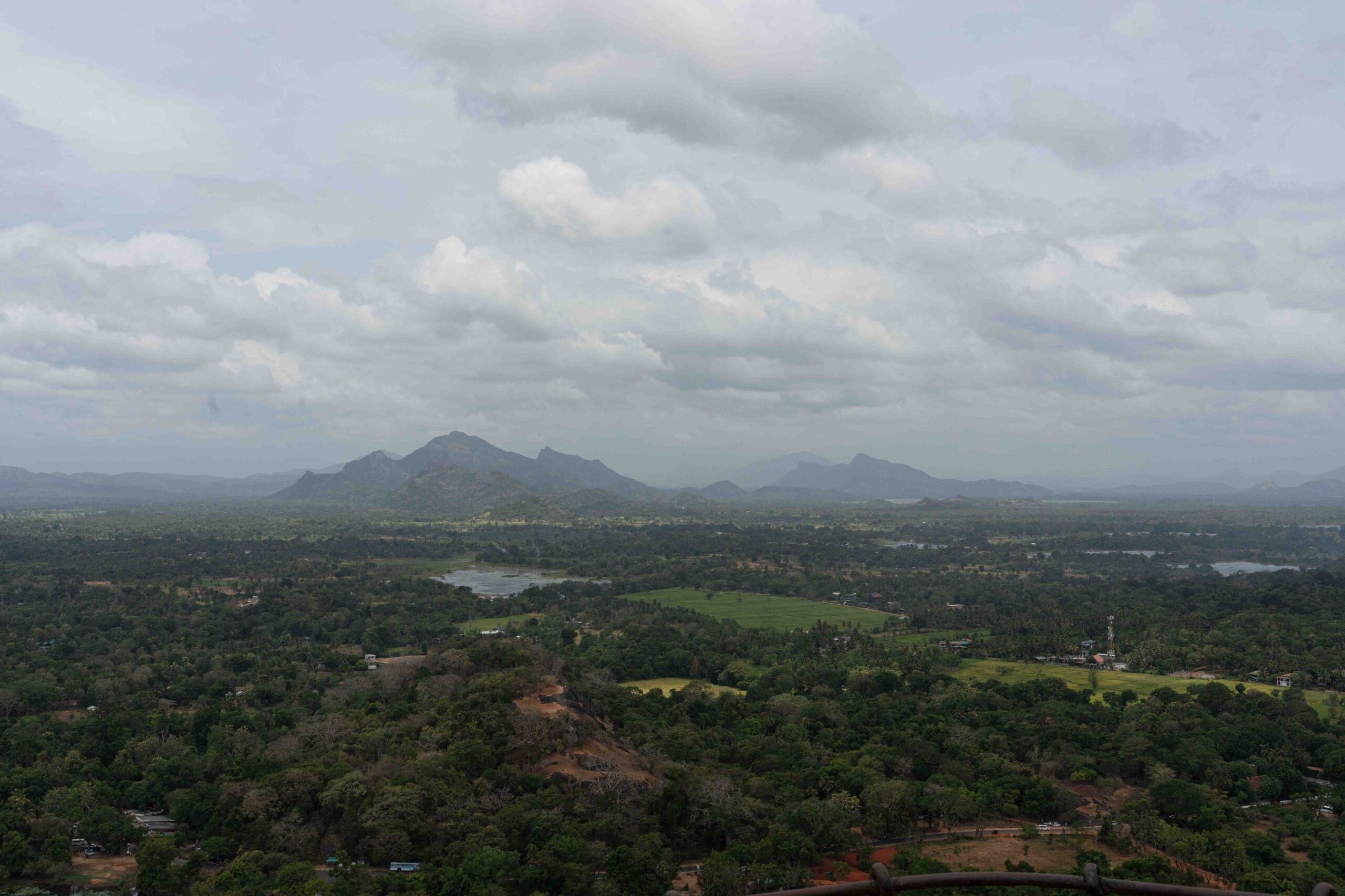 Looking out towards the mountains from the top of The Lion Rock